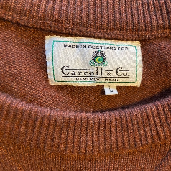 Vintage Carroll Cashmere Sweatshirt Made in Scotland Men's Size L - Picture 3 of 12